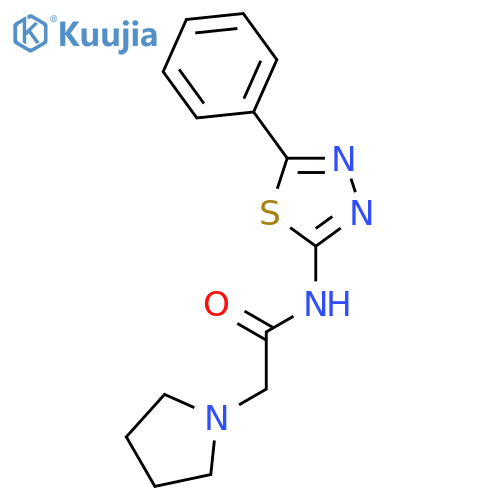 1-Pyrrolidineacetamide, N-(5-phenyl-1,3,4-thiadiazol-2-yl)- structure