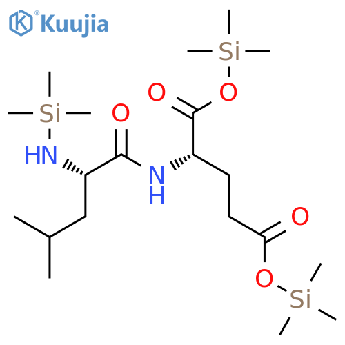 L-Glutamic acid, N-[N-(trimethylsilyl)-L-leucyl]-, bis(trimethylsilyl) ester structure