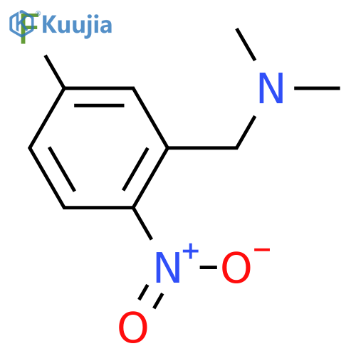 BENZENEMETHANAMINE, 5-FLUORO-N,N-DIMETHYL-2-NITRO- structure