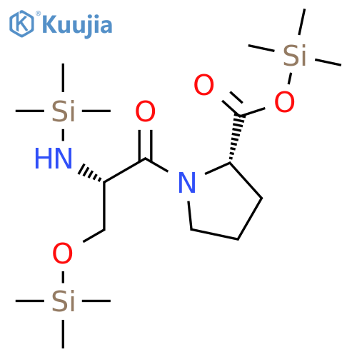 L-Proline, 1-[N,O-bis(trimethylsilyl)-L-seryl]-, trimethylsilyl ester structure