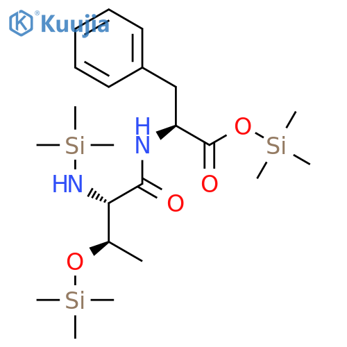 L-Phenylalanine, N-[N,O-bis(trimethylsilyl)-L-threonyl]-, trimethylsilyl ester structure