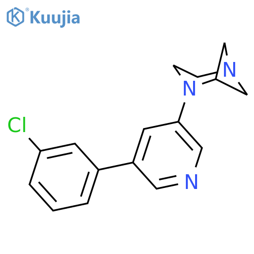 1,4-DIAZABICYCLO[3.1.1]HEPTANE, 4-[5-(3-CHLOROPHENYL)-3-PYRIDINYL]- structure