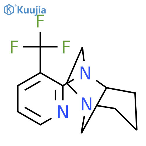 1,4-Diazabicyclo[3.3.1]nonane, 4-[3-(trifluoromethyl)-2-pyridinyl]-, (-)- structure