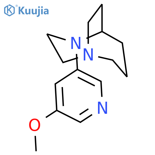 1,4-Diazabicyclo[3.3.2]decane, 4-(5-methoxy-3-pyridinyl)-, (+)- structure