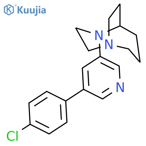 1,4-Diazabicyclo[3.3.2]decane, 4-[5-(4-chlorophenyl)-3-pyridinyl]-, (-)- structure
