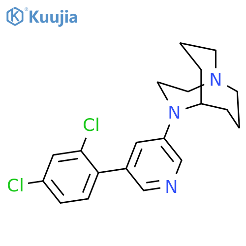 1,4-Diazabicyclo[3.3.3]undecane, 4-[5-(2,4-dichlorophenyl)-3-pyridinyl]- structure