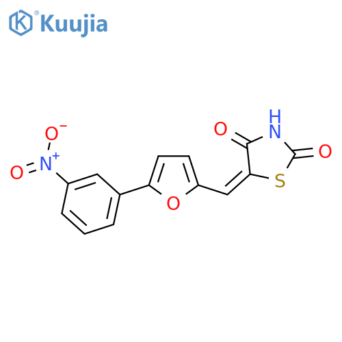 2,4-Thiazolidinedione, 5-[[5-(3-nitrophenyl)-2-furanyl]methylene]-, (5Z)- structure