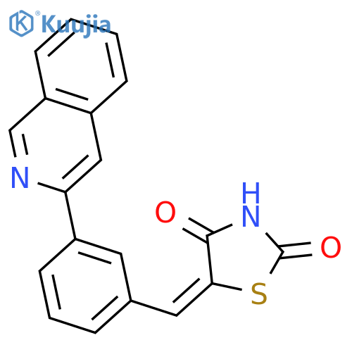 2,4-Thiazolidinedione, 5-[[3-(3-isoquinolinyl)phenyl]methylene]-, (5Z)- structure