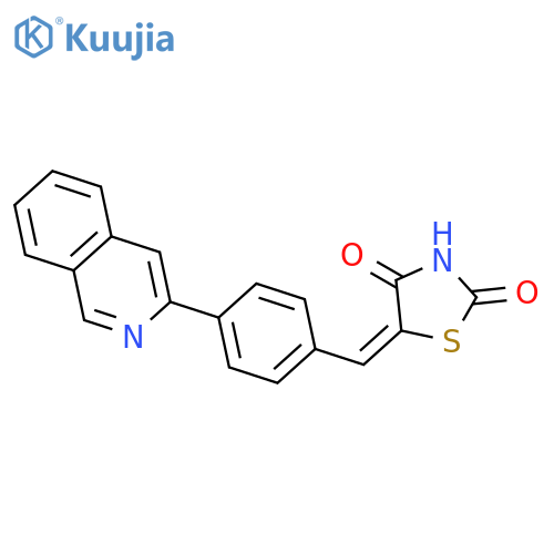 2,4-THIAZOLIDINEDIONE, 5-[[4-(3-ISOQUINOLINYL)PHENYL]METHYLENE]-, (5Z)- structure