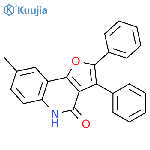 Furo[3,2-c]quinolin-4(5H)-one, 8-methyl-2,3-diphenyl- structure