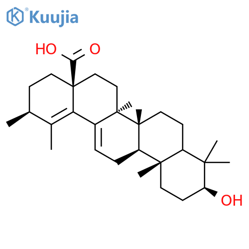 (20b)-3b-Hydroxyurs-12,18-dien-28-oic acid structure