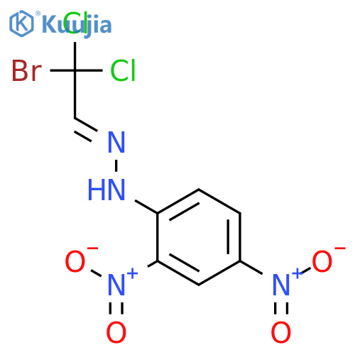 Acetaldehyde, bromodichloro-, (2,4-dinitrophenyl)hydrazone structure