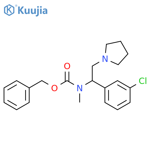1-PYRROLIDIN-2-(3'-CHLOROPHENYL)-2-(N-CBZ-N-METHYL)AMINO-ETHANE structure