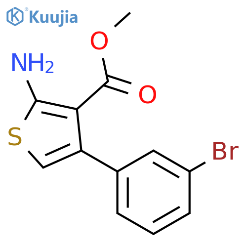 2-Amino-4-(3-bromophenyl)thiophene-3-carboxylic acid methyl ester structure