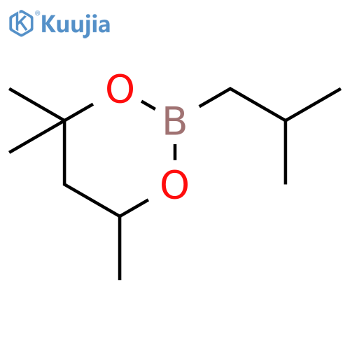 1,3,2-Dioxaborinane, 4,4,6-trimethyl-2-(2-methylpropyl)- structure