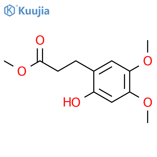 BENZENEPROPANOIC ACID, 2-HYDROXY-4,5-DIMETHOXY-, METHYL ESTER structure
