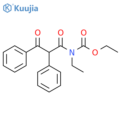 Carbamic acid, (1,3-dioxo-2,3-diphenylpropyl)ethyl-, ethyl ester structure