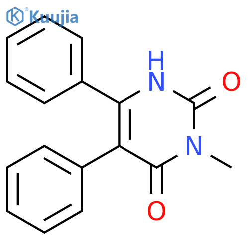 2,4(1H,3H)-Pyrimidinedione, 3-methyl-5,6-diphenyl- structure