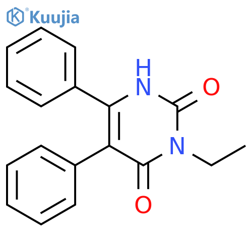 2,4(1H,3H)-Pyrimidinedione, 3-ethyl-5,6-diphenyl- structure