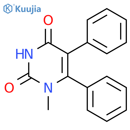 2,4(1H,3H)-Pyrimidinedione, 1-methyl-5,6-diphenyl- structure