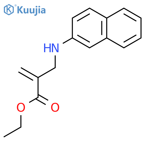 2-PROPENOIC ACID, 2-[(2-NAPHTHALENYLAMINO)METHYL]-, ETHYL ESTER structure