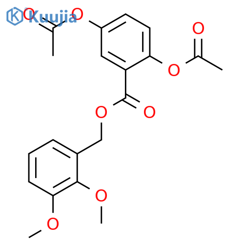 BENZOIC ACID, 2,5-BIS(ACETYLOXY)-, (DIMETHOXYPHENYL)METHYL ESTER structure
