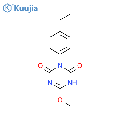 1,3,5-Triazine-2,4(1H,3H)-dione, 6-ethoxy-3-(4-propylphenyl)- structure