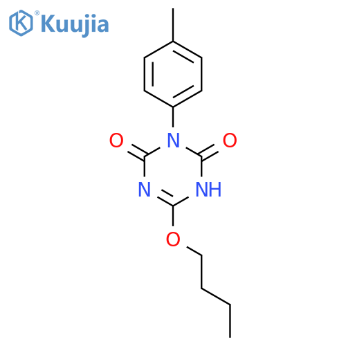 1,3,5-Triazine-2,4(1H,3H)-dione, 6-butoxy-3-(4-methylphenyl)- structure