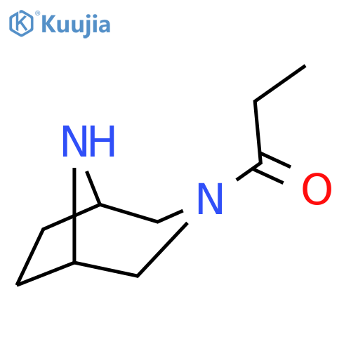 1-(3,8-diazabicyclo[3.2.1]octan-3-yl)propan-1-one structure
