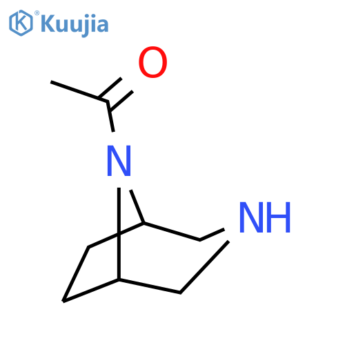 1-{3,8-diazabicyclo3.2.1octan-8-yl}ethan-1-one structure