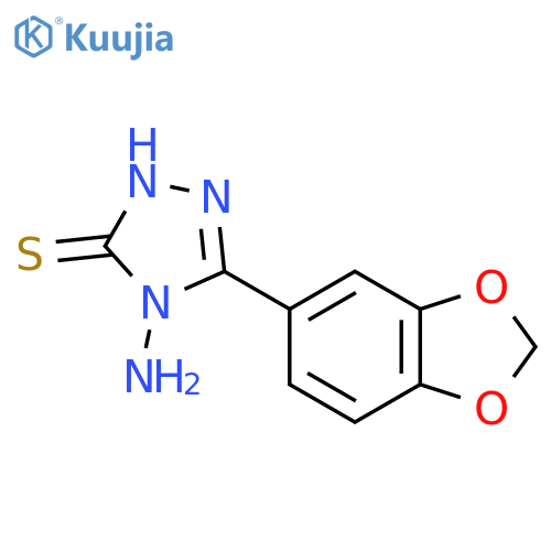 4-Amino-5-(1,3-benzodioxol-5-yl)-4H-1,2,4-triazole-3-thiol structure