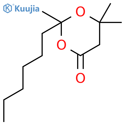 1,3-Dioxan-4-one, 2-hexyl-2,6,6-trimethyl- structure