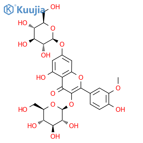 Isorhamnetin 3,7-O-diglucoside structure