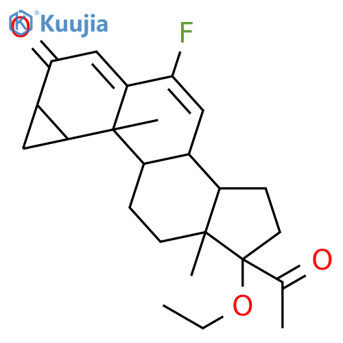 (1R,3aS,3bR,7aS,8aR,8bR,8cR,10aS)-1-acetyl-1-ethoxy-5-fluoro-8b,10a-dimethyl-2,3,3a,3b,7a,8,8a,8b,8c,9,10,10a-dodecahydrocyclopenta[a]cyclopropa[g]phenanthren-7(1H)-one structure