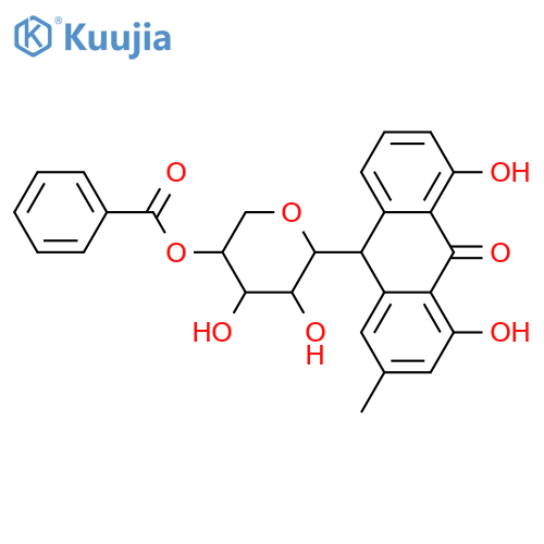 10-Arabinosyl-1,8-dihydroxy-3-methylanthrone; α-D-(10R)-form, 4'-Benzoyl structure