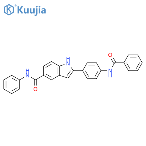 1H-Indole-5-carboxamide, 2-[4-(benzoylamino)phenyl]-N-phenyl- structure