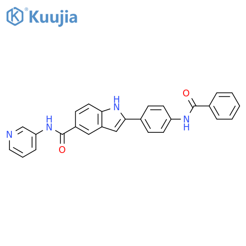 1H-Indole-5-carboxamide, 2-[4-(benzoylamino)phenyl]-N-3-pyridinyl- structure