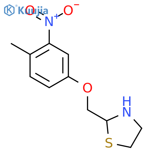 2-[(4-Methyl-3-nitrophenoxy)methyl]-1,3-thiazolidine structure