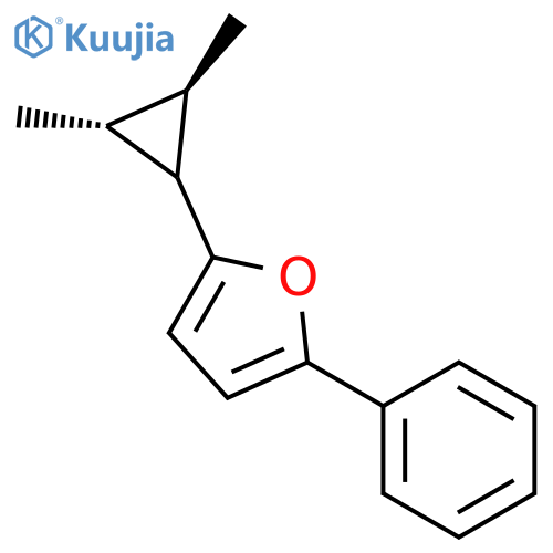 Furan, 2-[(2R,3R)-2,3-dimethylcyclopropyl]-5-phenyl-, rel- structure