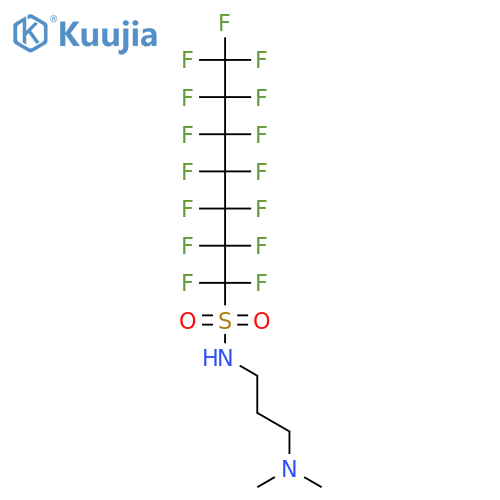 N-[3-(dimethylamino)propyl]-1,1,2,2,3,3,4,4,5,5,6,6,7,7,7-pentadecafluoroheptane-1-sulphonamide structure
