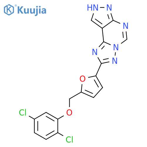 <br>2-[5-(2,5-Dichloro-phenoxymethyl)-furan-2-yl]-7H-pyrazolo[4,3-e][1,2,4]tria zolo[1,5-c]pyrimidine structure