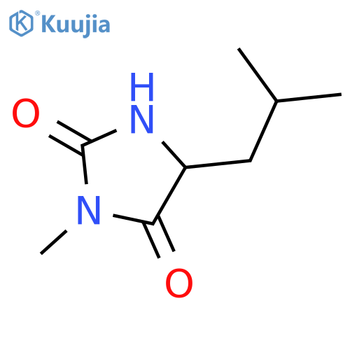 3-methyl-5-(2-methylpropyl)imidazolidine-2,4-dione structure