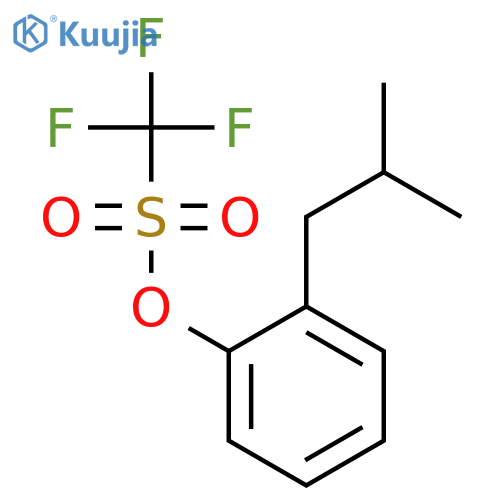 Methanesulfonic acid, trifluoro-, 2-(2-methylpropyl)phenyl ester structure