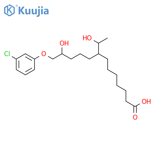Tridecanoic acid, 13-(3-chlorophenoxy)-12-hydroxy-8-(1-hydroxyethyl)- structure