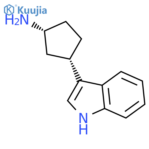 Cyclopentanamine, 3-(1H-indol-3-yl)-, (1R,3S)-rel- structure