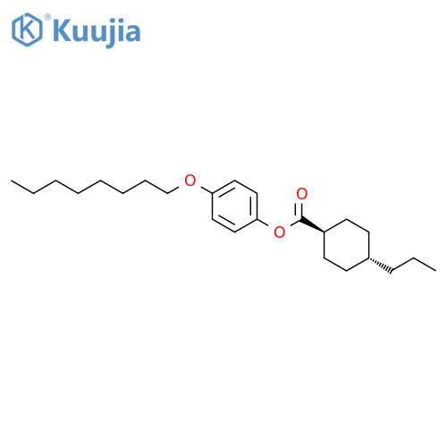Cyclohexanecarboxylic acid, 4-propyl-, 4-(octyloxy)phenyl ester, trans- structure
