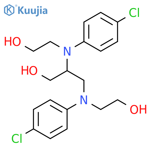 1-Propanol, 2,3-bis[(4-chlorophenyl)(2-hydroxyethyl)amino]- structure