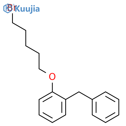 BENZENE, 1-[(5-BROMOPENTYL)OXY]-2-(PHENYLMETHYL)- structure