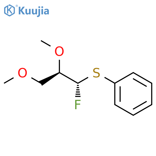 Benzene, [[(1S,2R)-1-fluoro-2,3-dimethoxypropyl]thio]- structure