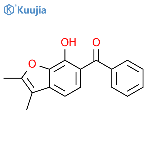 Methanone, (7-hydroxy-2,3-dimethyl-6-benzofuranyl)phenyl- structure